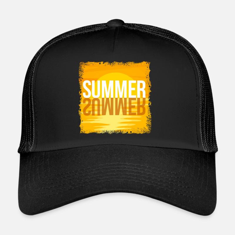 été2 - Casquette trucker  - noir/noir