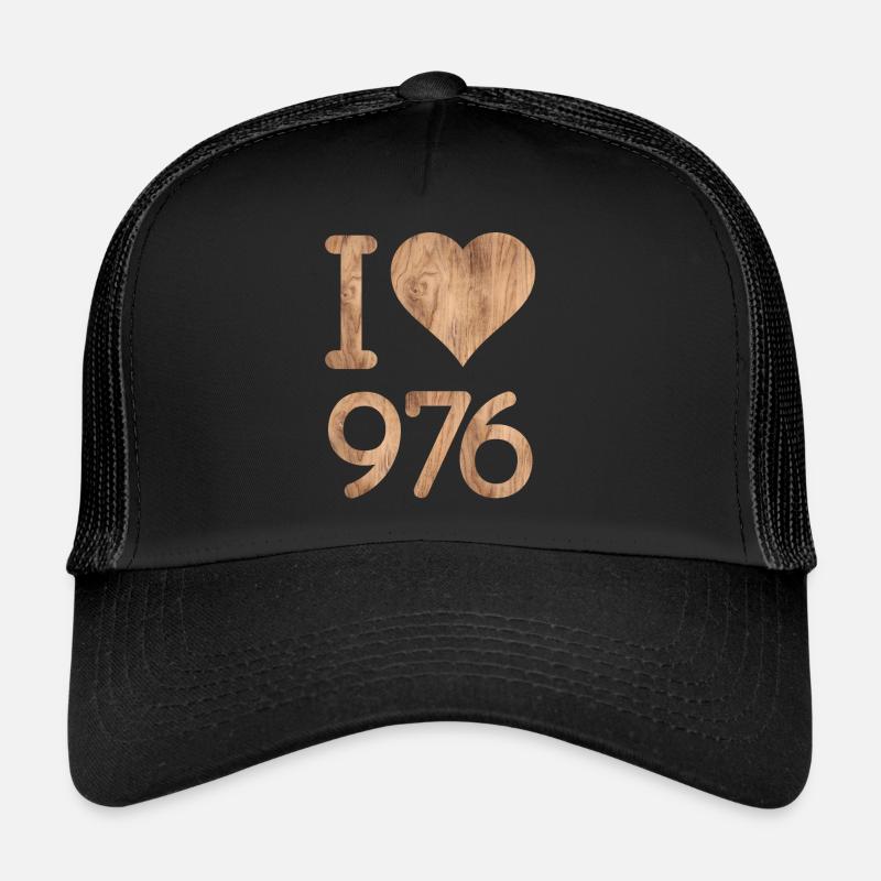 love 976 - Casquette trucker  - noir/noir
