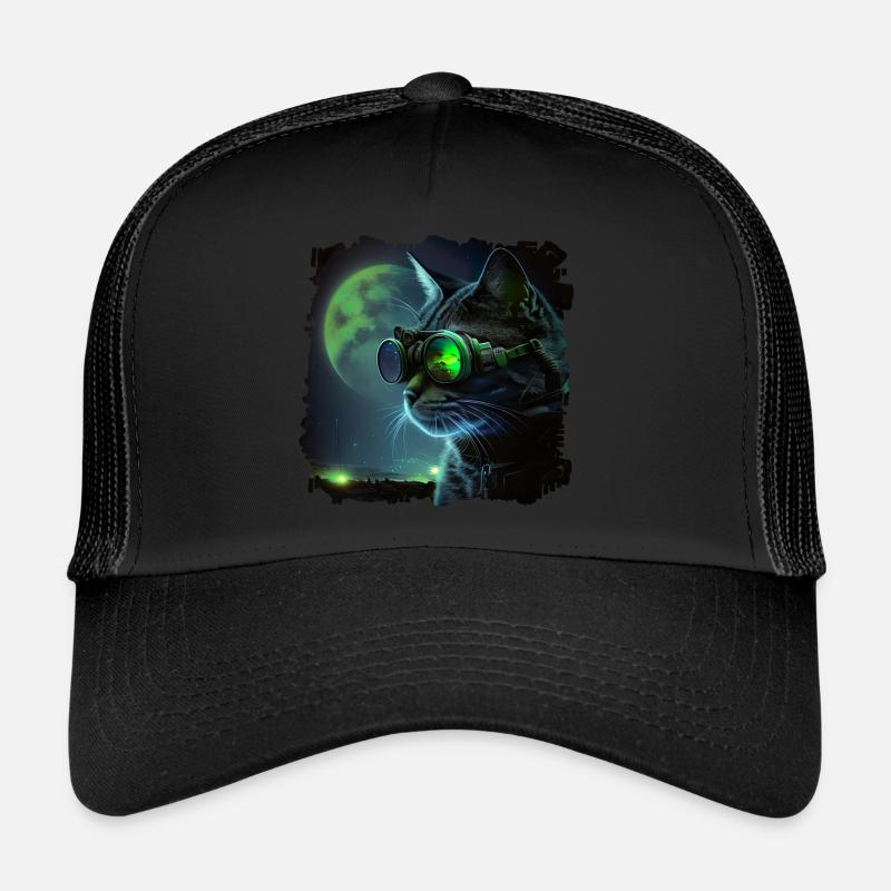 Cats don't need a night vision device Trucker Cap