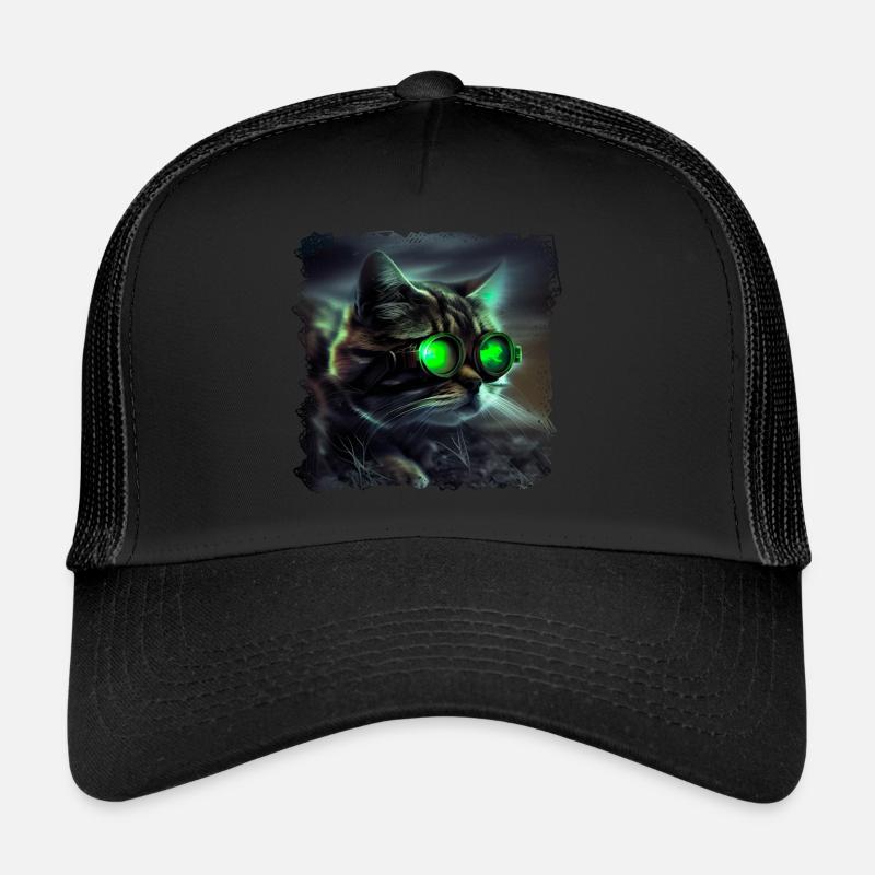 Les chats ont une vision nocturne naturelle Casquette trucker 