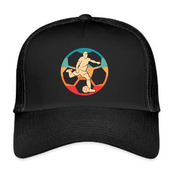 Footballeur Enfants Footballeur Footballeur - Casquette trucker  - noir/noir - Devant
