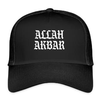 Allah Akbar - Casquette trucker  - noir/noir - Devant