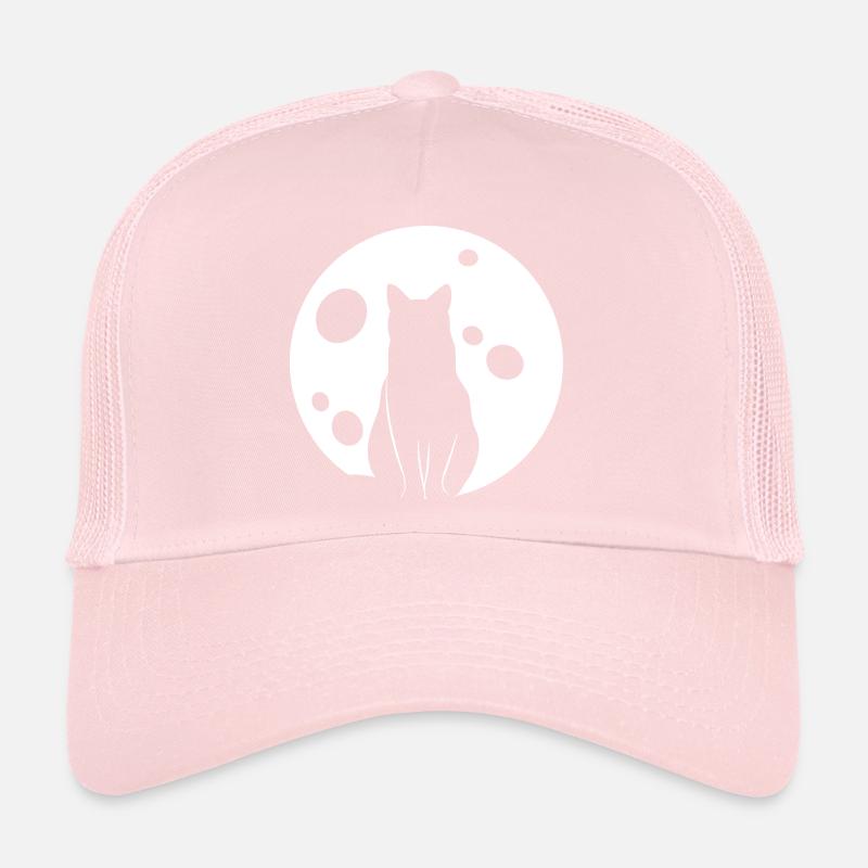 Chat dans la Lune Chats de nuit Casquette trucker 