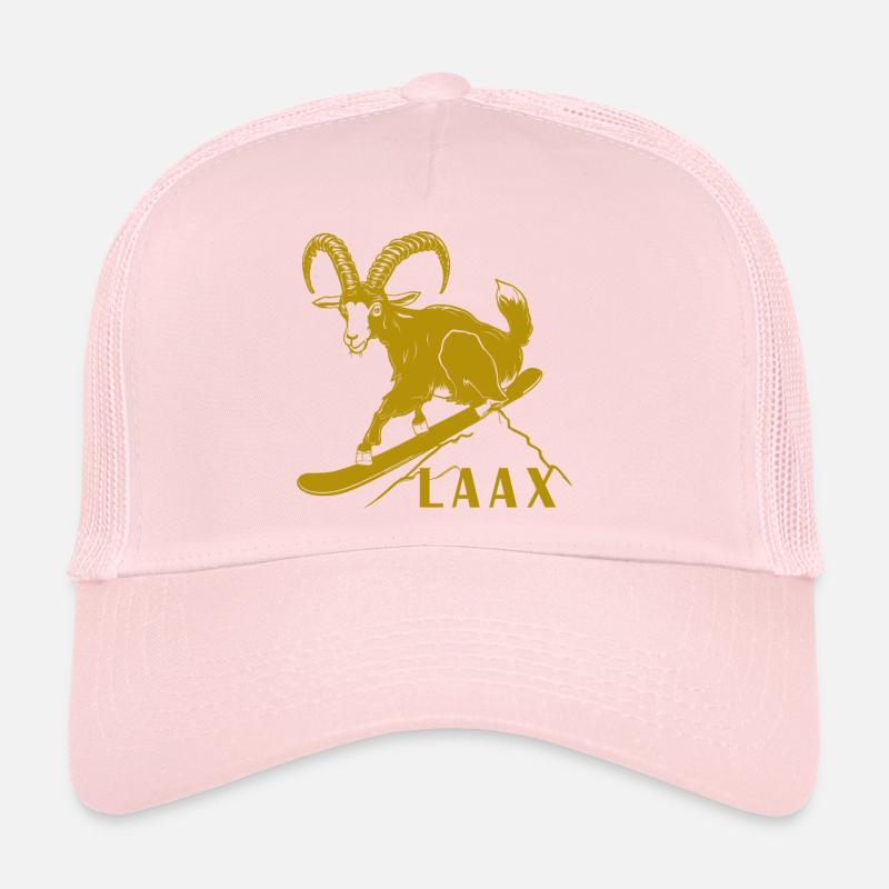 Laax Graubünden Steinbock Snowboard Suisse Casquette trucker 