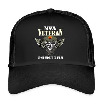 NVA Veteran DDR - Trucker Cap - Schwarz/Schwarz - Vorne