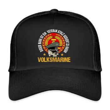 Volksmarine Veteran - Trucker Cap - Schwarz/Schwarz - Vorne