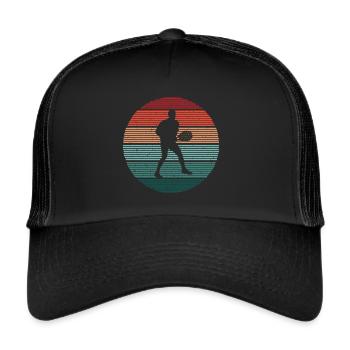 joueur de tennis coach de tennis vintage tennis - Casquette trucker  - noir/noir - Devant