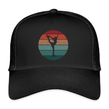 Roller Skates Roller Skates Vintage Girls Roller Skating - Trucker Cap - black/black - Front