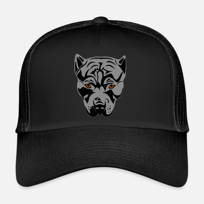 Pittbull Head Design Graphic Trucker Cap