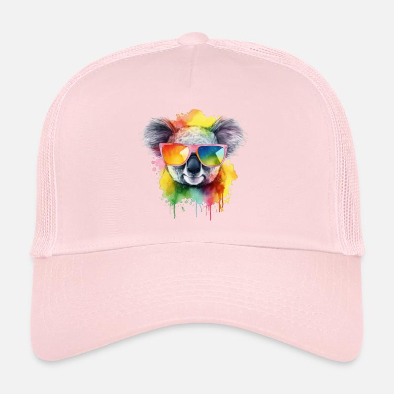 Colorful cool koala with sunglasses Trucker Cap