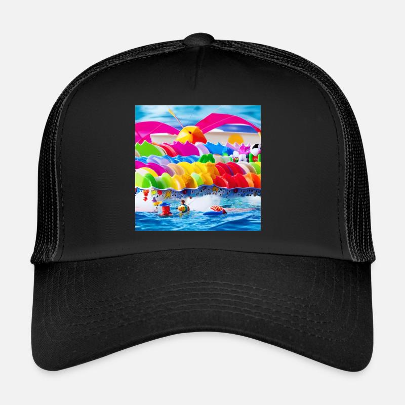 toys at sea side Trucker Cap