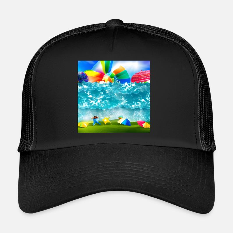children having a good time during sunny day Trucker Cap