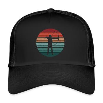 Archer Archery Vintage Archery - Trucker Cap - black/black - Front