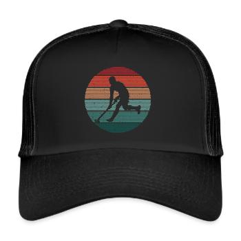 Joueurs de hockey sur gazon Joueurs de hockey vintage - Casquette trucker  - noir/noir - Devant