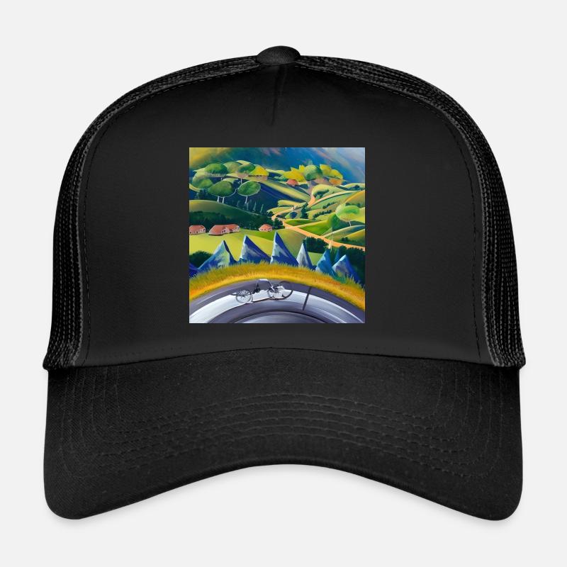 Fahrrad in den Bergen Trucker Cap