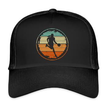 Basketball Player Girls Women Basketball - Trucker Cap - black/black - Front