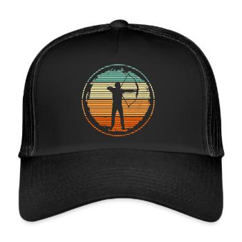 Archer Vintage Archery Archery - Trucker Cap - black/black - Front