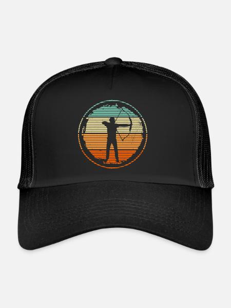 Archer Vintage Archery Archery - Trucker Cap - black/black - Front