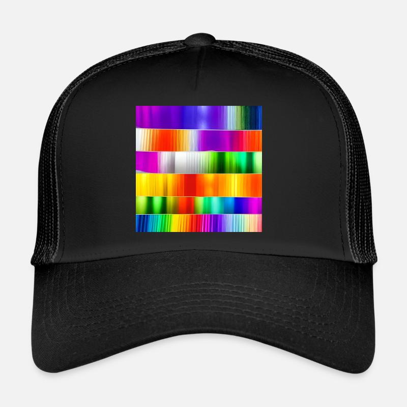 mix of crazy horizontal colors colours Trucker Cap
