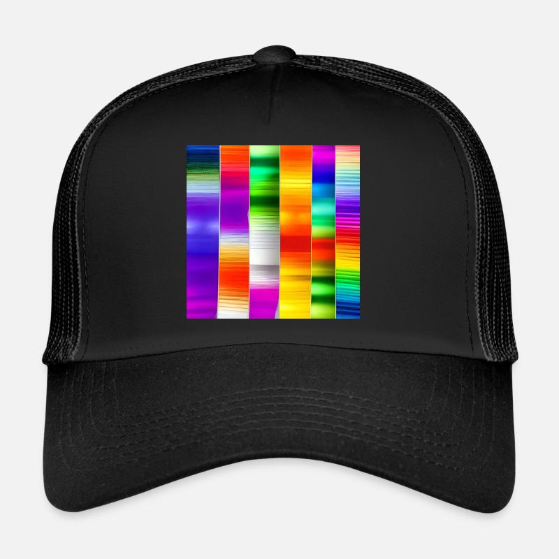 mélange de couleurs verticales folles Casquette trucker 