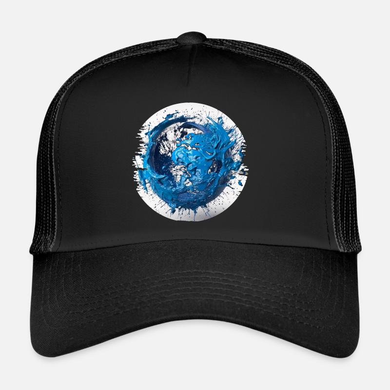 Rettet den blauen Planeten bevor es zu spät ist - Trucker Cap - Schwarz/Schwarz