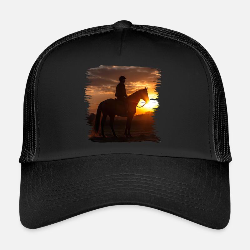Reiten ist eine alte Tradition - Trucker Cap - Schwarz/Schwarz