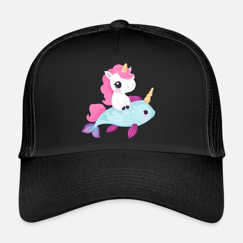La licorne monte sur le poisson Casquette trucker 