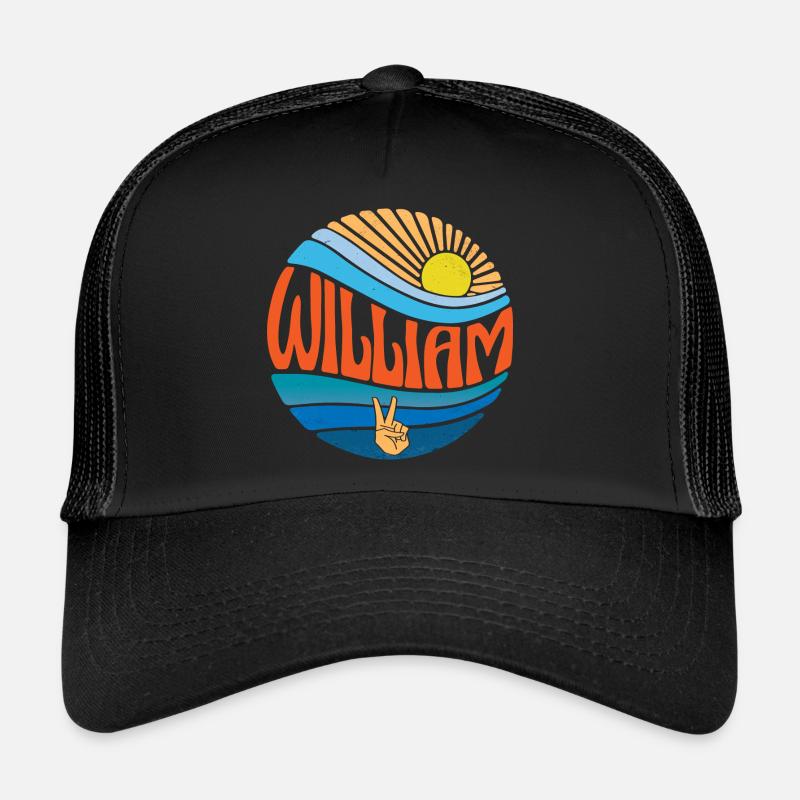 William Shirt Vintage Sunset William Groovy Tie Trucker Cap