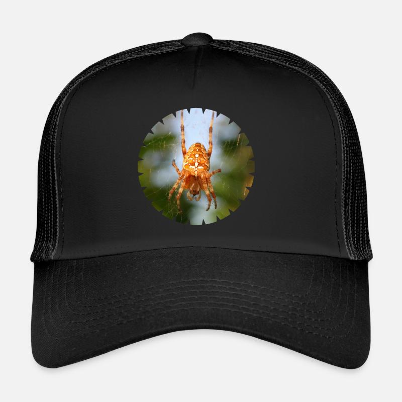 Die Kreuzspinne, eine Spinnenart in Europa Trucker Cap