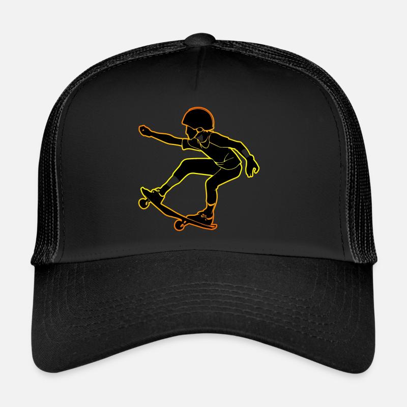 Skateboard - Trucker Cap - Schwarz/Schwarz