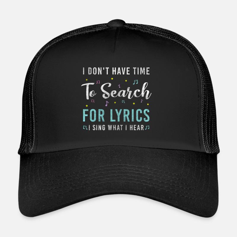 Singen Musiker Chor Rampenlicht - Trucker Cap - Schwarz/Schwarz