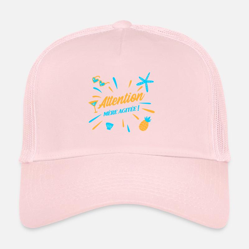ATTENTION, MÈRE AGITÉE ! (maman, plage) Casquette trucker 