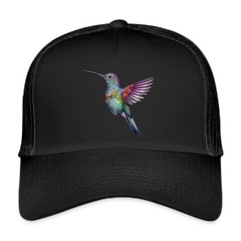 Colibri volant Oiseau Animaux exotiques - Casquette trucker  - noir/noir - Devant