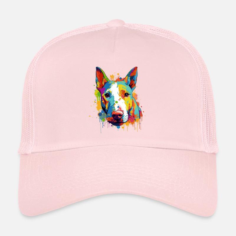 Conception artistique colorée Bull-terrier Casquette trucker 