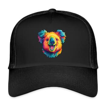 Laughing Koala Animal Australia Koala Bear - Trucker Cap - black/black - Front