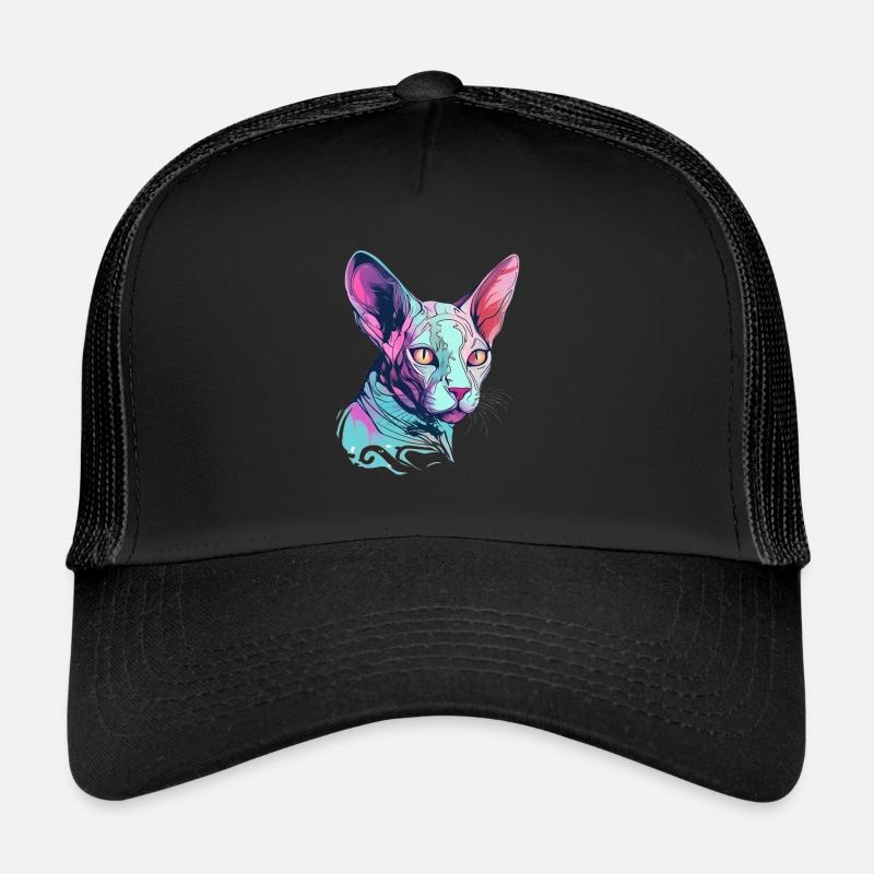 Bunte Sphynx-Katze Trucker Cap