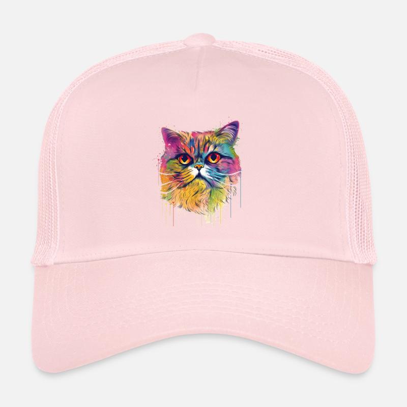Colorful Exotic-shorthair cat Trucker Cap