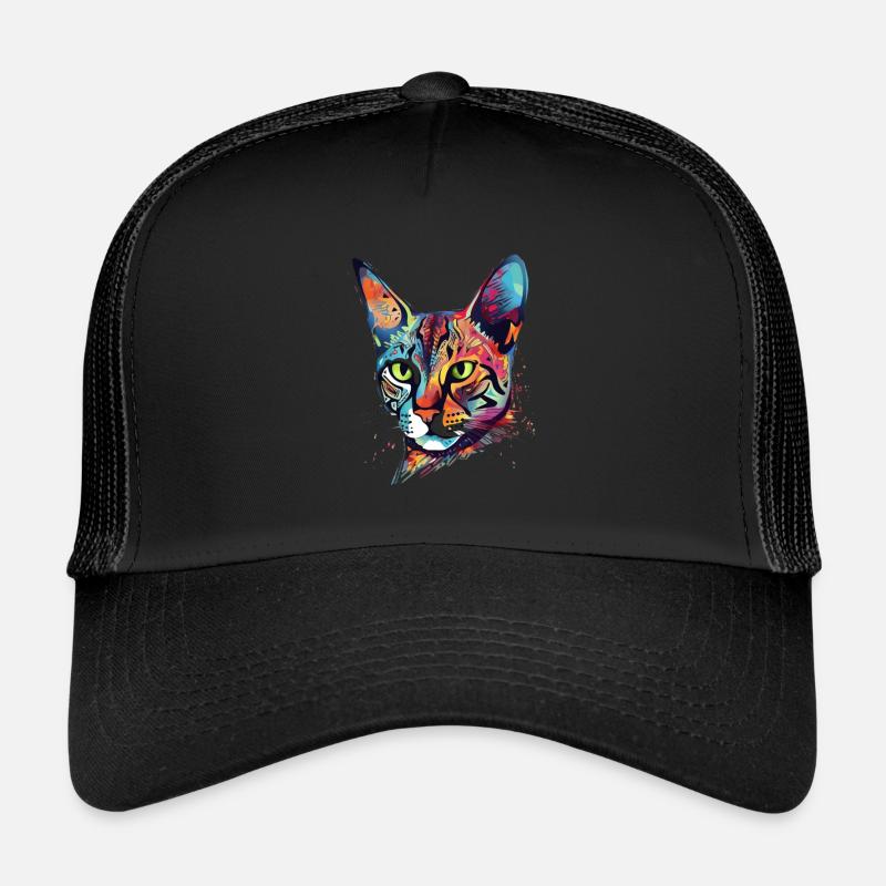 Chat coloré du Bengale Casquette trucker 