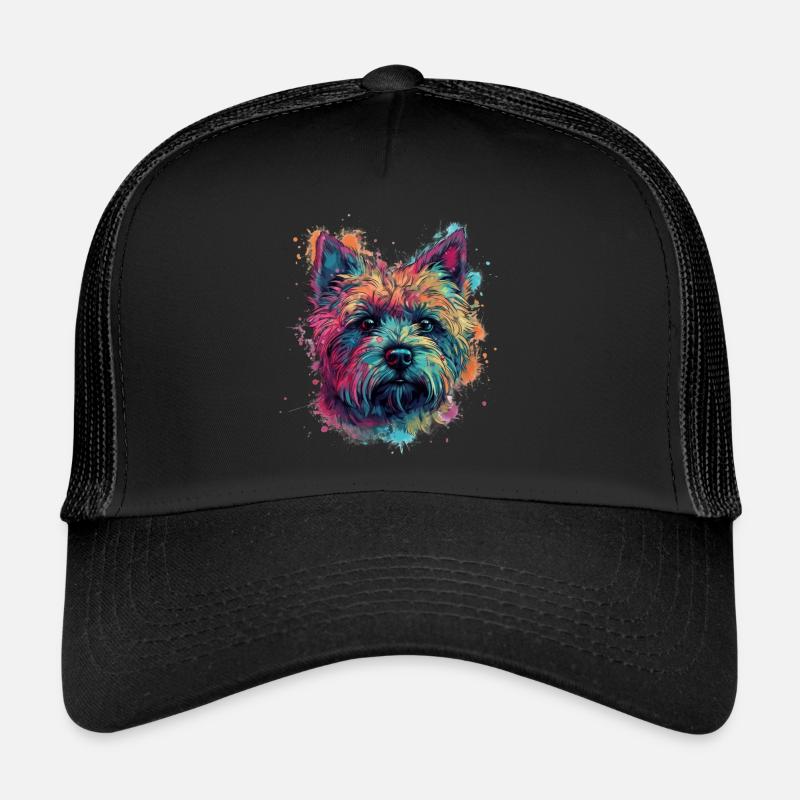 Cairn-terrier coloré Casquette trucker 