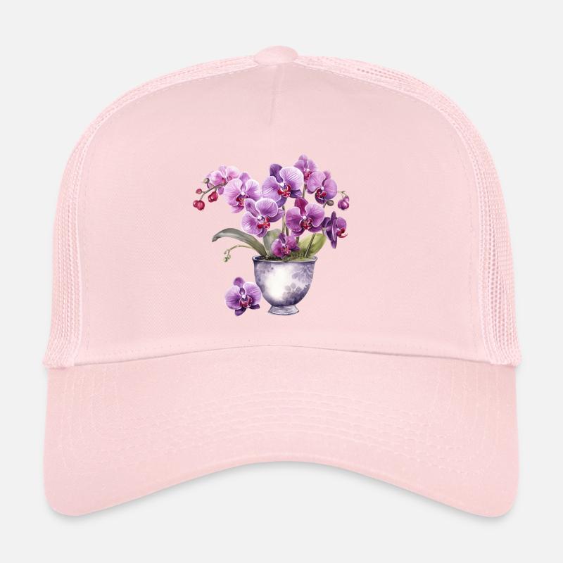Plantes Fleurs Fleurs Orchidée Rose Rose Mariage Casquette trucker 
