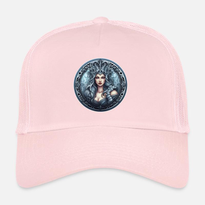 Goth Girl Gothic Blau Mittelalter Mystisch Trucker Cap