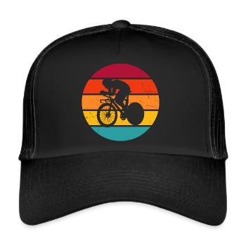 Vélo de route vélo de route vélo de route vélo de route - Casquette trucker  - noir/noir - Devant