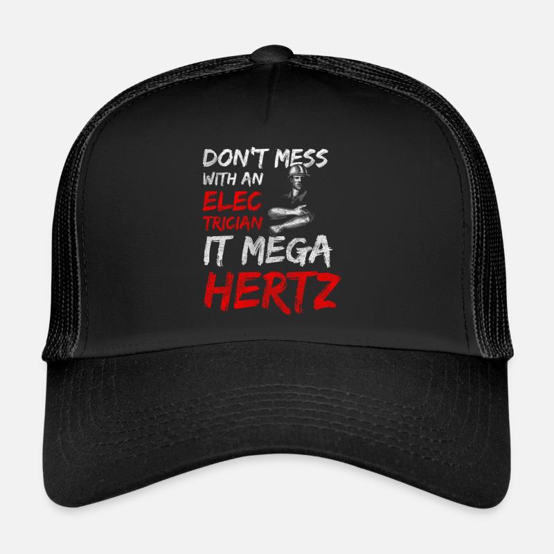 Elektriker Männer Hochspannung - Trucker Cap - Schwarz/Schwarz