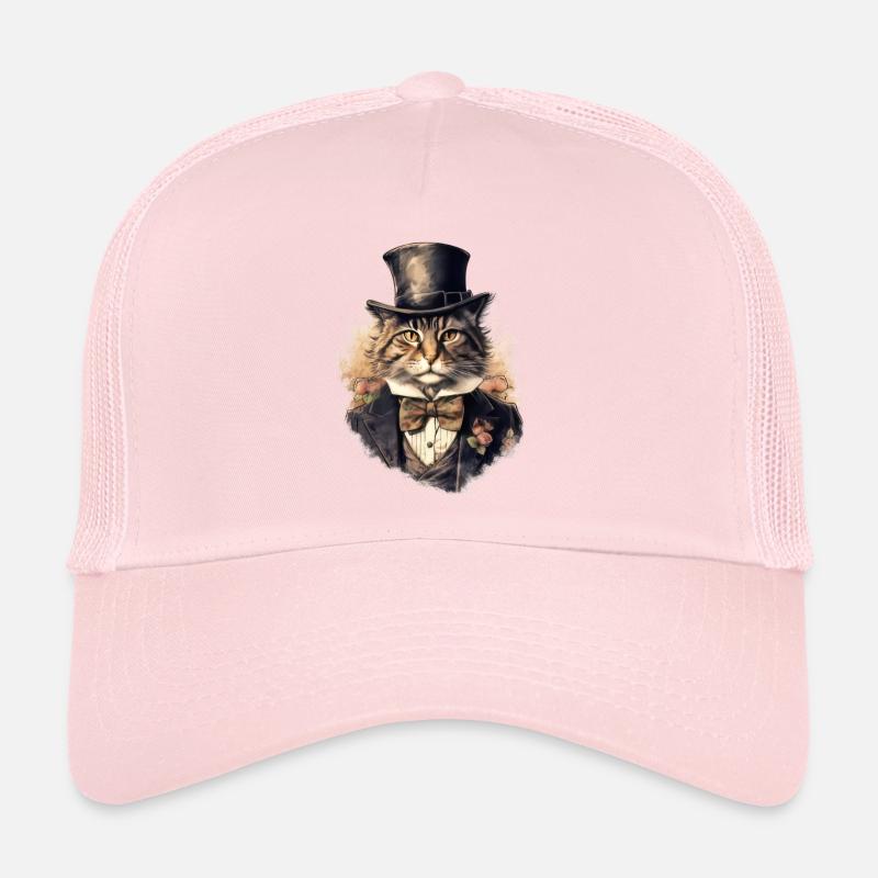 Cat in 1800 Years Style Dressed Noble Baroque Trucker Cap
