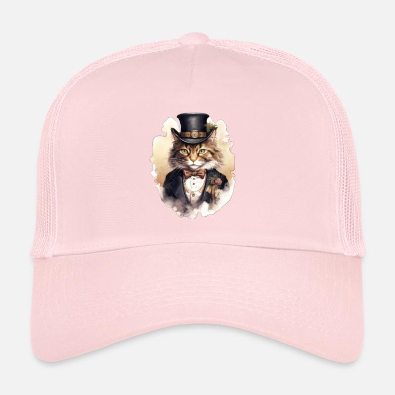 Chat dans 1800 ans style habillé noble baroque Casquette trucker 