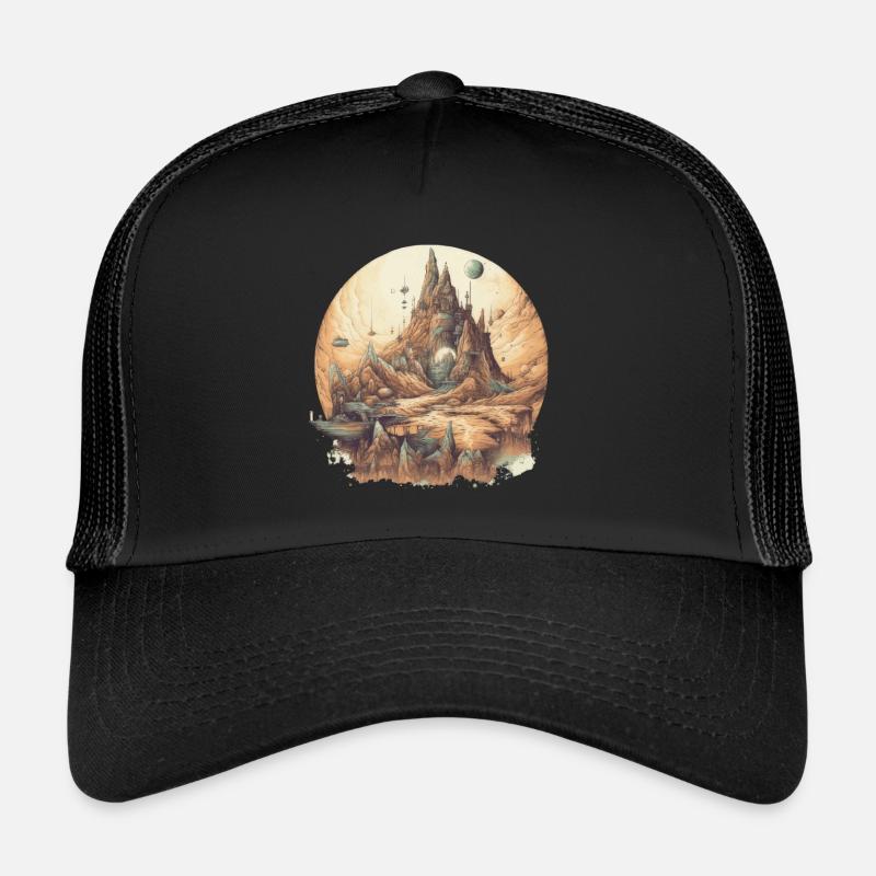 Futuristisch Leben auf Planeten Trucker Cap