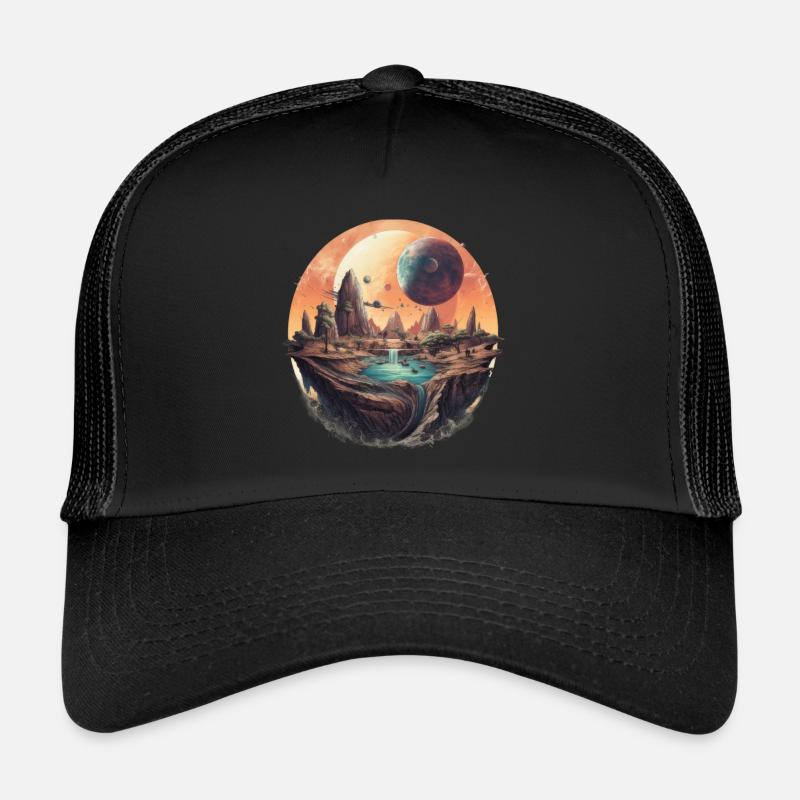 Futuristisch Leben auf Planeten Trucker Cap