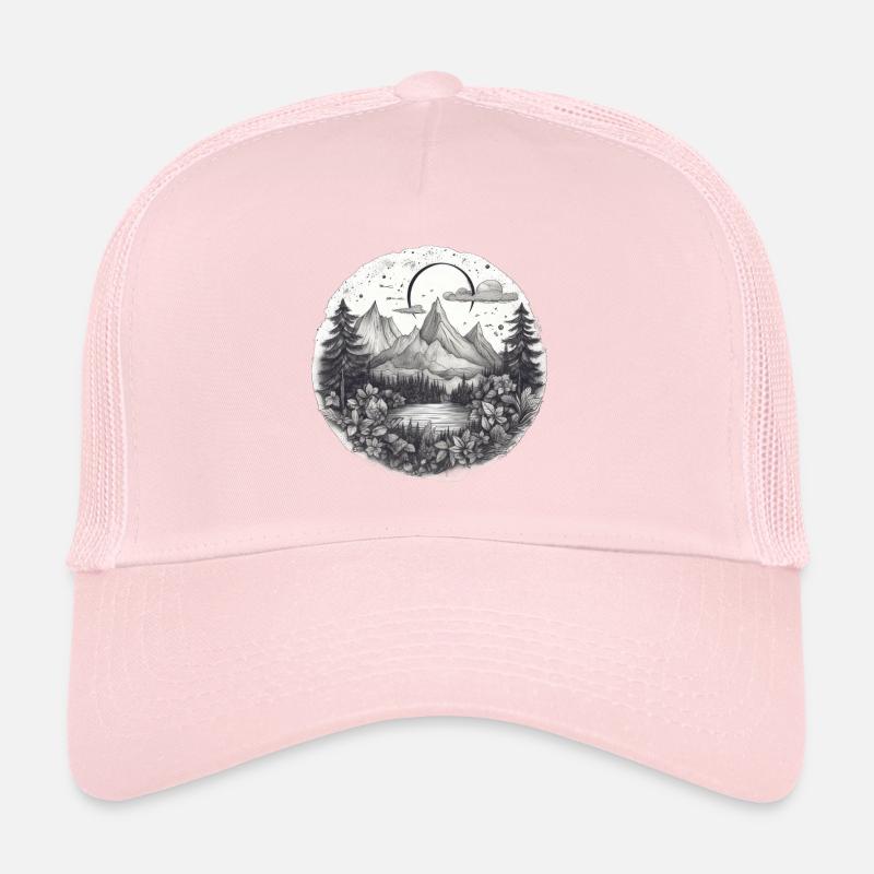 Nature Aventure Randonnée Camping Design Casquette trucker 