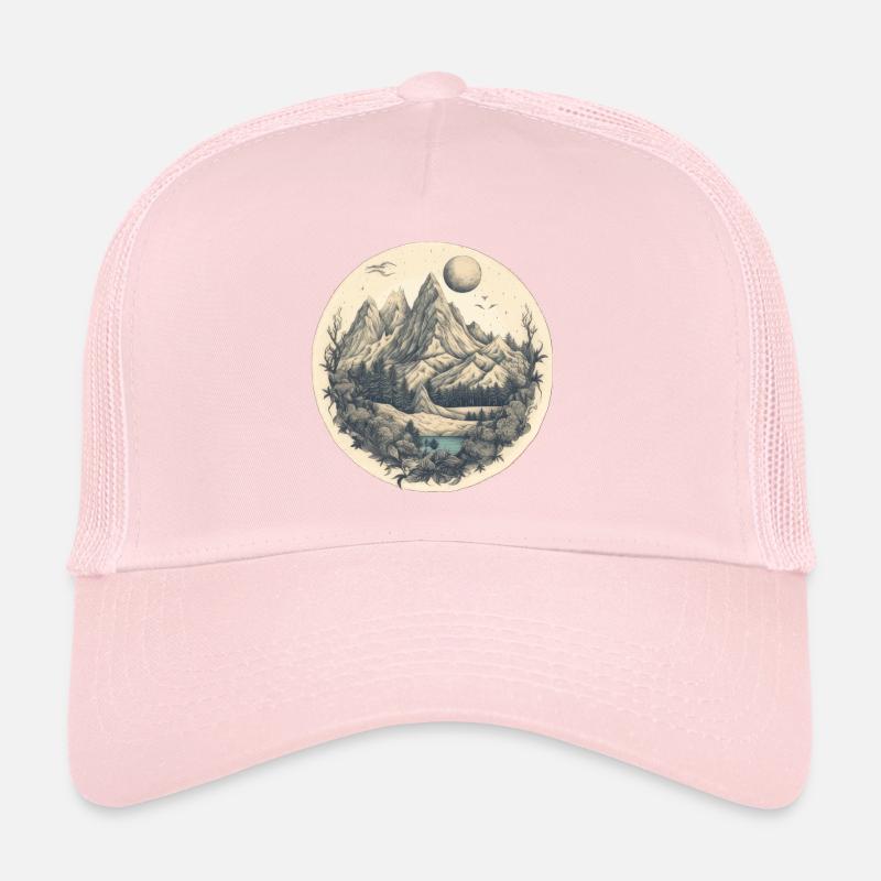 Nature Aventure Randonnée Camping Design Casquette trucker 