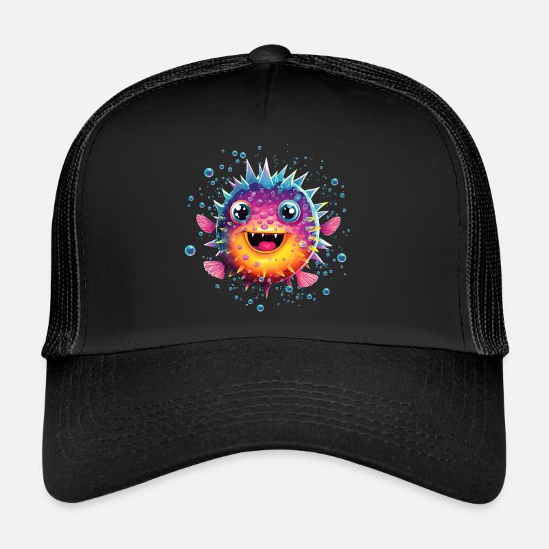 Puffer Fish - Trucker Cap - black/black